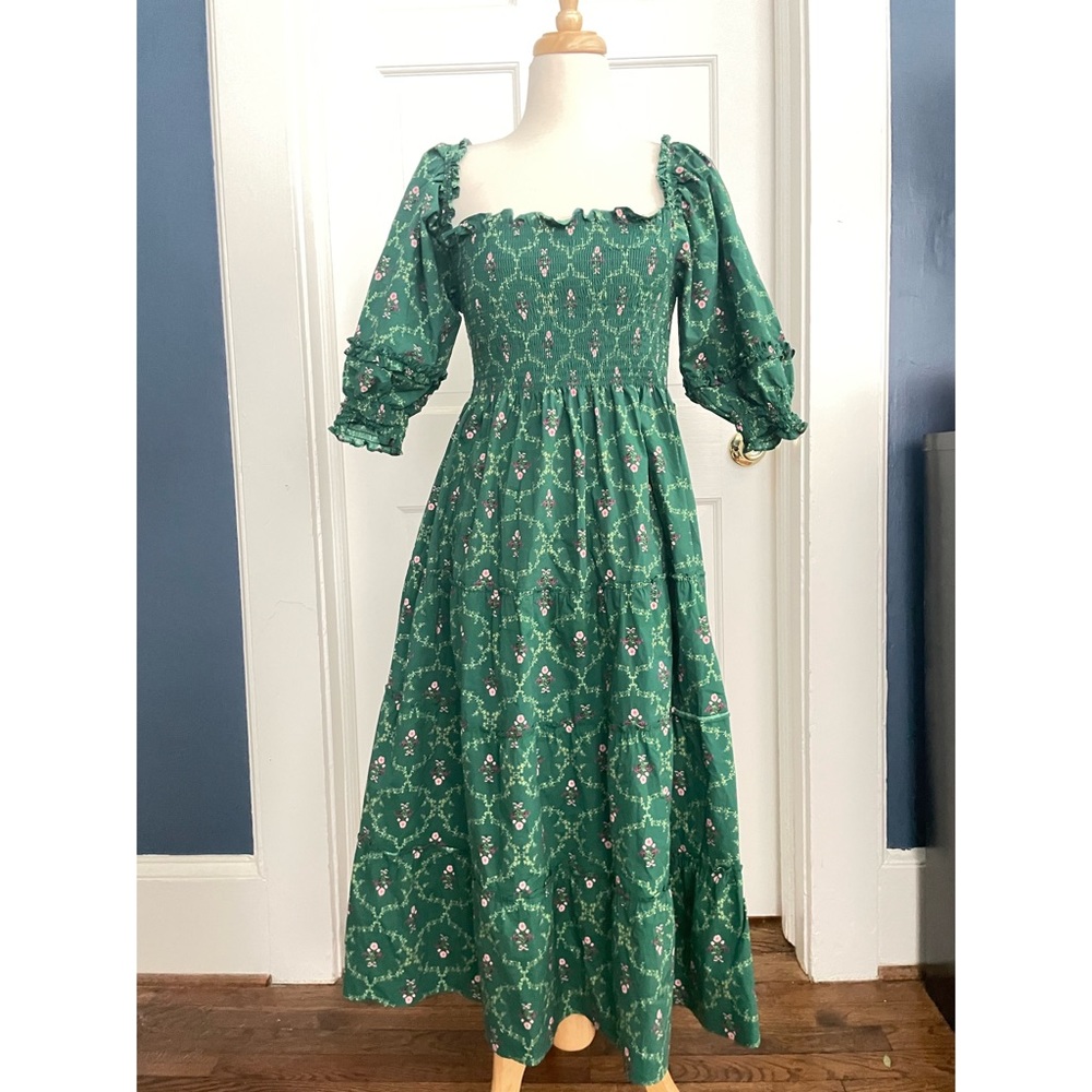 Hill House Emerald Trellis Nesli Nap Dress